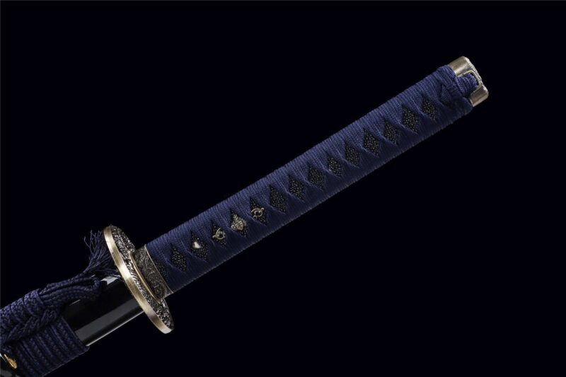 Blue Dragon King Katana Baked Blue Series Épée De Samouraï Japonais Katana Véritable Épée Faite à La Main Acier Manganèse Haute Performance Épée Longquan