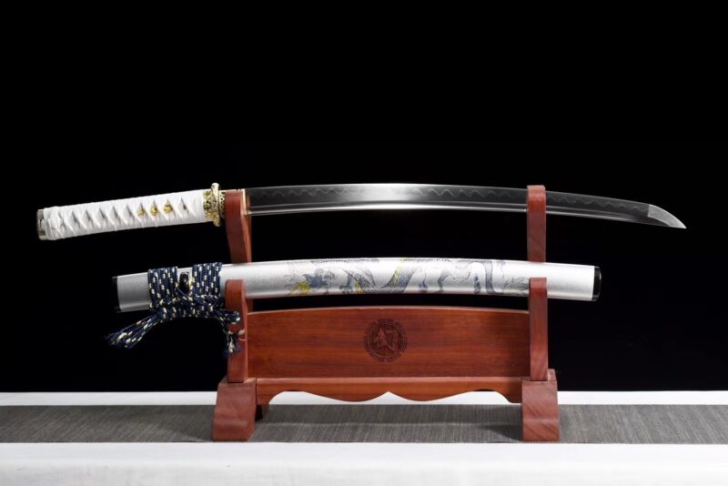 Wakizashi Tamana (acier T10 & Véritable Hamon)